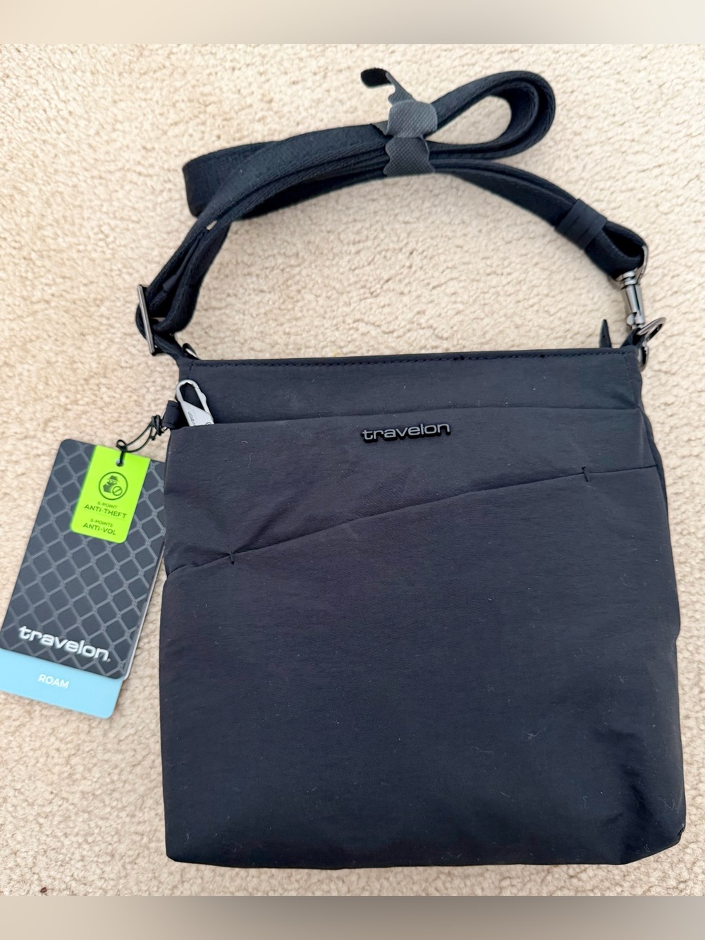 Travelon Roam Anti-Theft Small Crossbody - NWT - Black - #43675